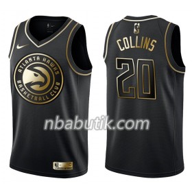NBA Mænd Trøje Atlanta Hawks John Collins 20 Nike Sort Golden Edition Swingman